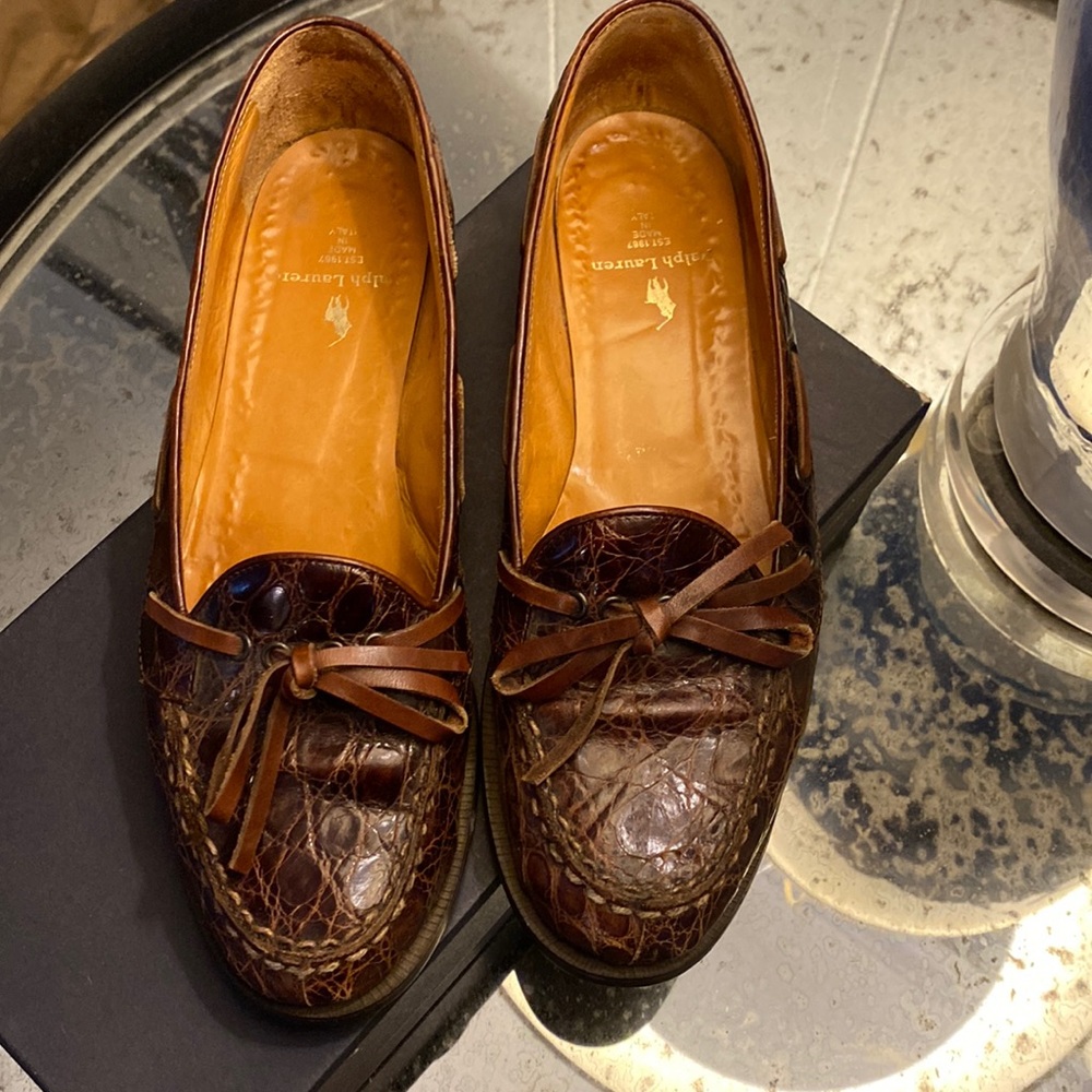Genuine Crocodile Ralph Lauren loafer.